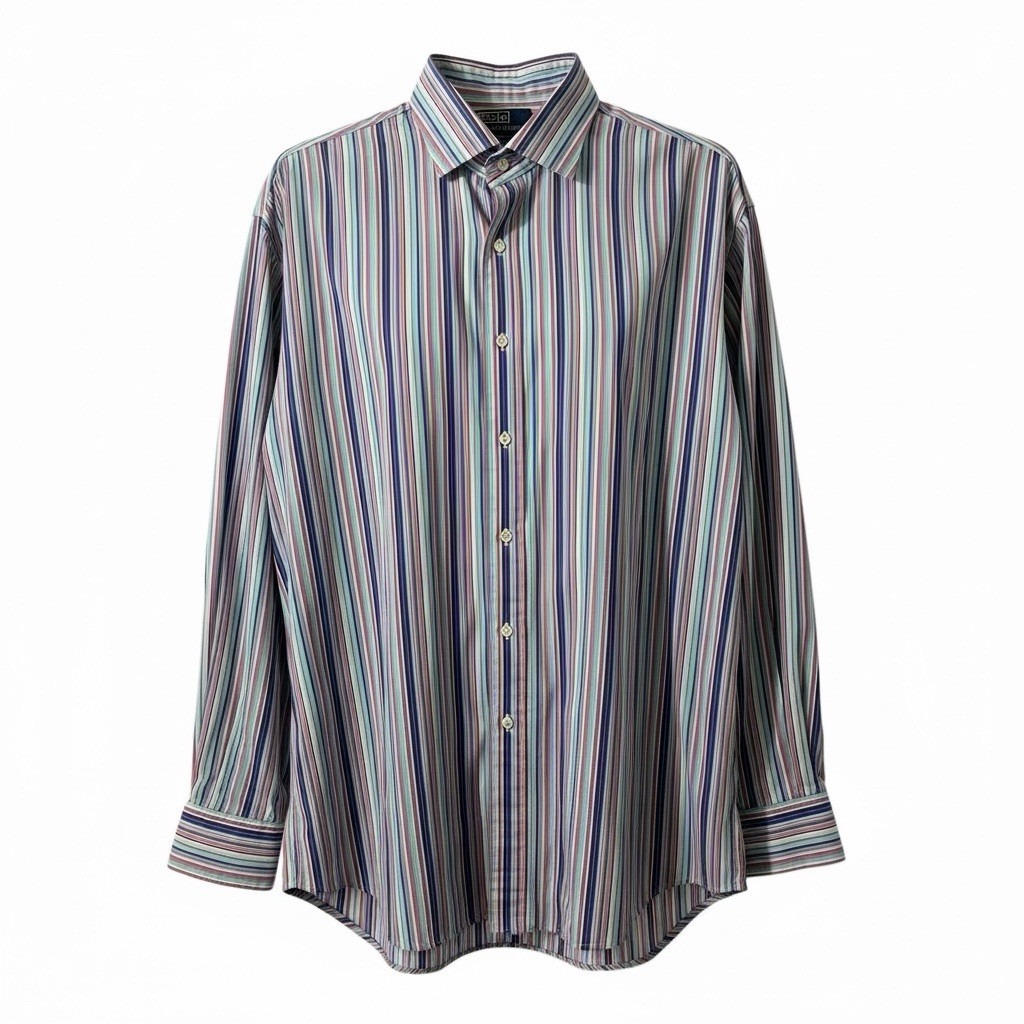 Polo Ralph Lauren Mens 175 3435 Regent Custom Fit Dress Shirt Multicolor